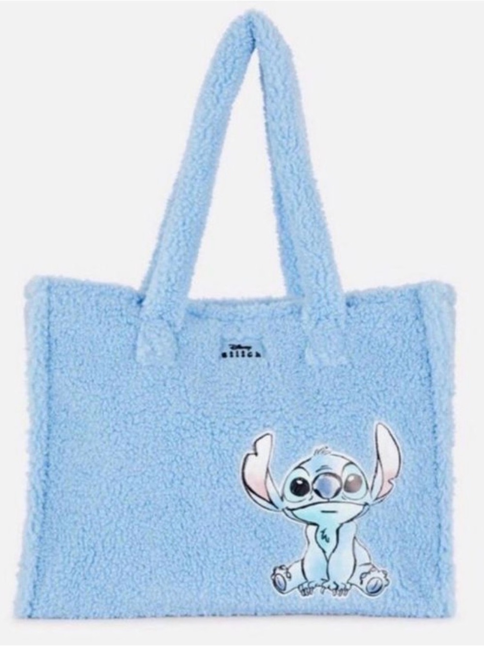 Disney Stitch Fluffy Blue Tote Bag Blue Disney Merch